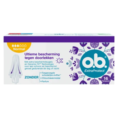Afbeelding van o.b. Extra Protect Normal 16 stuks