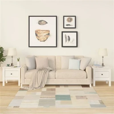 Afbeelding van Bijzettafels 2 st 40x40x39 cm massief grenenhout wit
