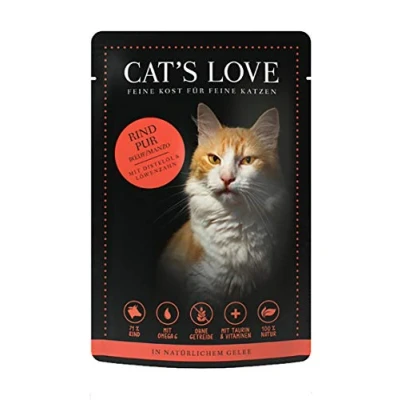 Afbeelding van 12x85g Cat&#039;s Love Pure Beef Nat Kattenvoer