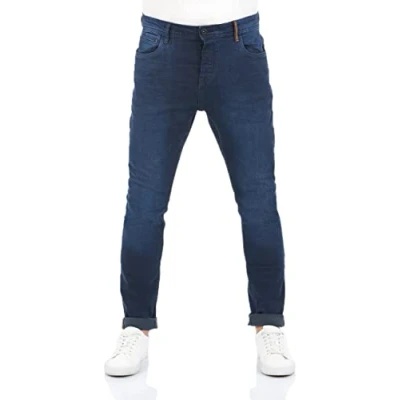 Afbeelding van riverso RIVToni Herenjeans Slim Fit Katoen denim Stretch Zwart Blauw Grijs Maat 29 W30 W31 W32 W33 W34 W36 W38, donkerblauw (D233)