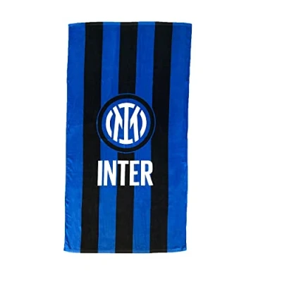 Afbeelding van Inter F.C. Badstof strandhanddoek, 100% katoen, 90 x 170 cm, nieuw logo, officieel product