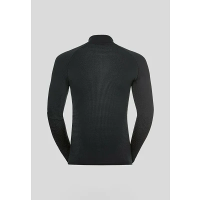 Afbeelding van odlo Performance WARM Turtle NECK HALF Hemd blacknew graphite grey, Heren, Maat: 54/56, Black new grey