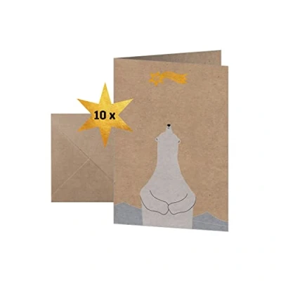 Afbeelding van Sigel, Wenskaart, Polar Bear (10 Pcs.)