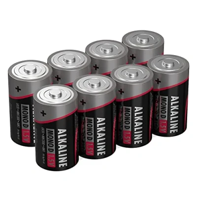 Afbeelding van ANSMANN Mono D LR20 batterijen, 8 stuks, 1,5 V, alkalinebatterij, duurzaam, waterdicht, ideaal voor speelgoed, led zaklamp, radio, modelbouw en nog veel meer