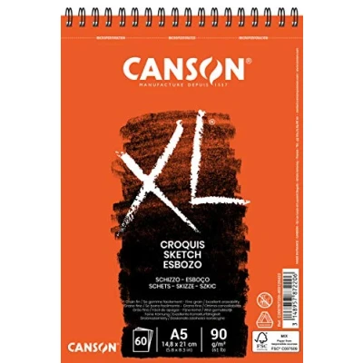 Afbeelding van Schetsblok Canson XL A5 60v 90gr spiraal