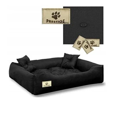 Afbeelding van Kingdog Honden en kattenbed met kussen Binnenmaat: 115x90 / Buitenmaat: 130x105cm Zwart