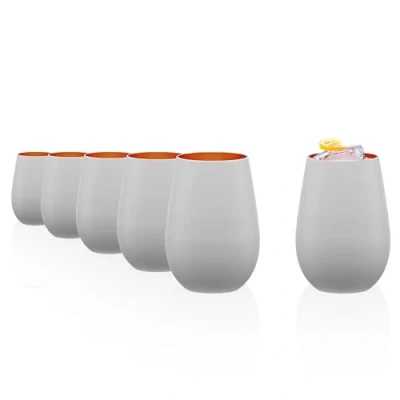 Afbeelding van Stölzle Olympic Tumbler wit / brons 465 ml 6 stuks