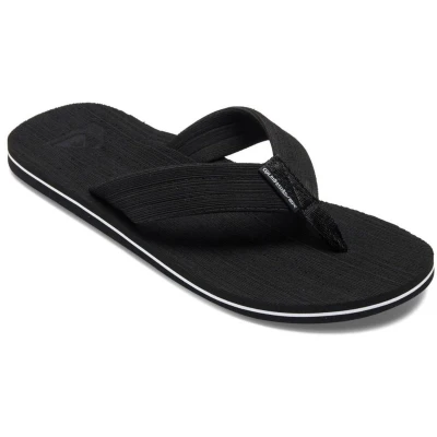 Afbeelding van Quiksilver Molokai Layback Textured Teenslippers, Heren, Maat: 47, black white Kunststof/ nylon