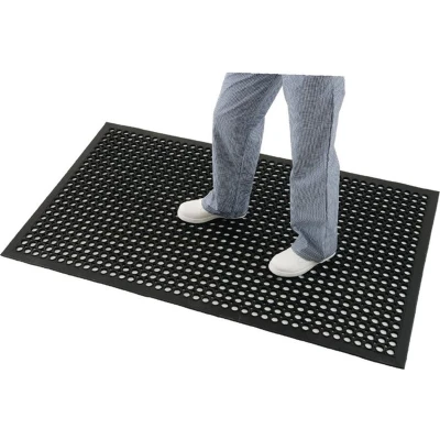 Afbeelding van Jantex rubberen antivermoeidheidsmat zwart 150 x 90cm