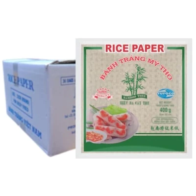 Image de BAMBOO TREE Feuilles de Riz Rondes 22 cm 400 g Set 36