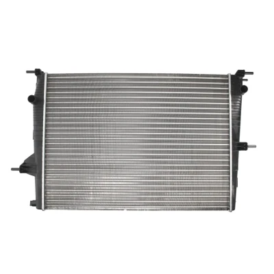 Afbeelding van THERMOTEC D7R043TT Radiateur voor voertuigen met/zonder airco 490 650 23 Handgeschakeld Koelribben mechanisch gelast RENAULT: Kangoo II Express