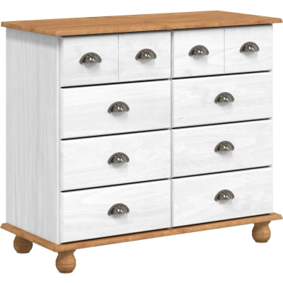 Afbeelding van vidaXL Ladekast &#039;ASKIM&#039;Wit 91x40x79 cm Massief Hout Pine