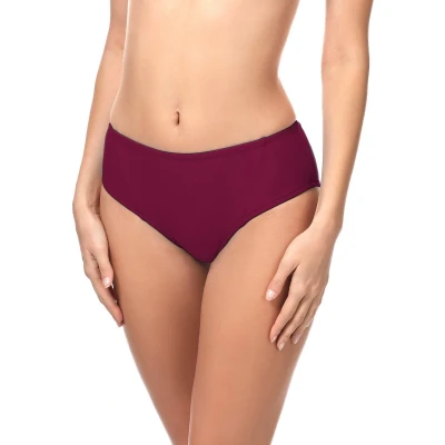 Afbeelding van Bellivalini MS VO M72W Dames Zwembroek Zwemshorts Bikinibroekje Elastische tailleband Polyamide &amp; Elastaan Wijnrood (5288) 40
