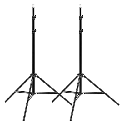 Afbeelding van Neewer 190 cm statiefset van aluminium voor studio, fotografische verlichting, softbox (zwart, 2 stuks)