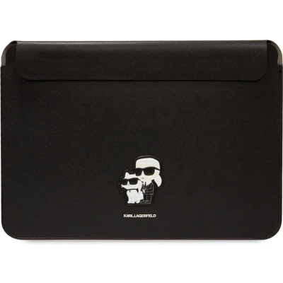 Afbeelding van Karl Lagerfeld hoes KLCS16SAKCPMK 16 koffer zwart Saffiano Karl&amp;Choupette