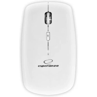 Afbeelding van Esperanza Saturn Draadloze 2.4GHz Optische Muis Plat Ambidextrous DPI instelbaar 1000 / 1600DPI 4 Buttons Vertical Scroll Wit