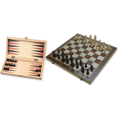 Afbeelding van Schaak /Backgam.klapc PER STUK ! ingelegd 29cm.
