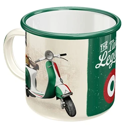 Afbeelding van Vespa The Italian Legend. Emaille Drinkbeker