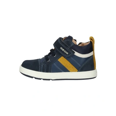Afbeelding van Geox Sneakers hoog voor kinderen, Maat: 20, Navy curry Veloursleer