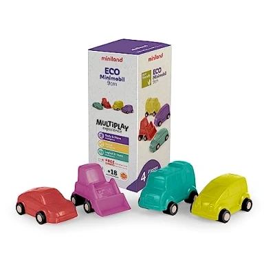 Afbeelding van Miniland auto&#039;s multicolor 4st