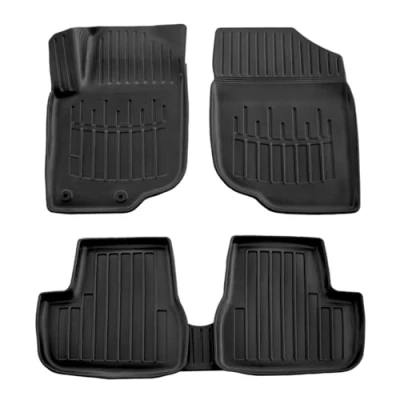 Afbeelding van SCOUTT 3D premium rubberen vloermatten compatibel met 207 2006 2014, hoge rand, zwart, antislip, alle seizoenen