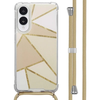 Afbeelding van imoshion Design hoesje met koord voor de Samsung Galaxy S25 Edge Beige Graphic