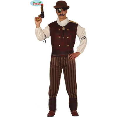 Afbeelding van Fiestas Guirca Verkleedpak Steampunk Polyester Bruin Maat L