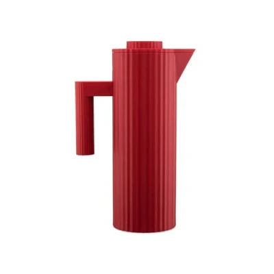 Afbeelding van Alessi Thermoskan Plissé MDL12 R Rood 1 Liter door Michele De Lucchi