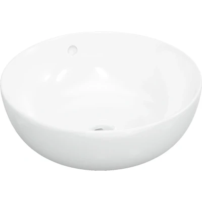 Afbeelding van Wasbak 44x17 cm rond keramiek wit
