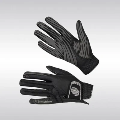 Afbeelding van Handschoen V Skin Swarovski Black 6.5