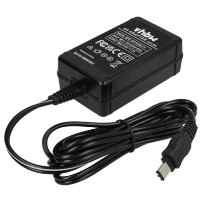 Afbeelding van vhbw Adapter voor Sony Handycam DCR TRV239E, TRV250E en nog veel meer. vervangt AC L10, L10A, L10B, L15, L15A, L15B