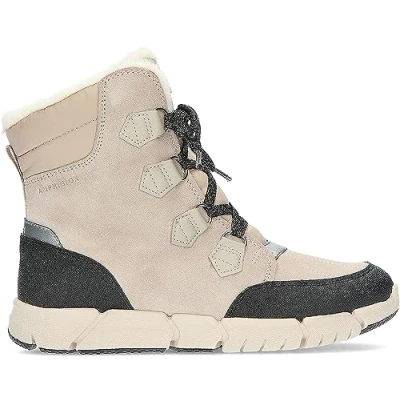 Afbeelding van Geox J Flexyper B AB Snowboots voor kinderen, Maat: 33, Beige Leer en textiel