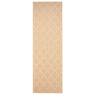 Afbeelding van Balkonkleed Trellis Retreat Beige 80x250 Cm