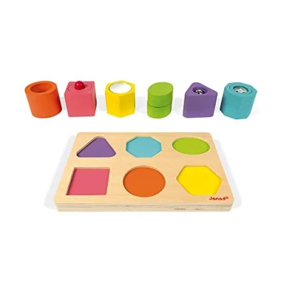Image de Puzzle de 6 cubes sensoriels I Wood Janod