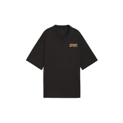 Afbeelding van PUMA Wardrobe Essentials Go Together Oversized Graphic Tee Youth voor Heren, Zwart, Maat 9 10Y