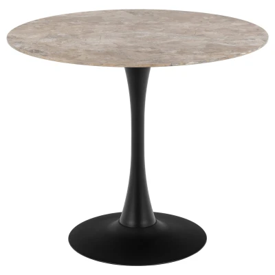 Afbeelding van Hjem Interiors Graham Ronde Eettafel Bruin Keramiek