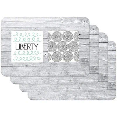 Afbeelding van Venilia Liberty placemat, 45 x 30 cm, 4 delig, antislip, hittebestendig, van polypropyleen, 59083