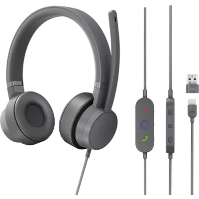 Afbeelding van Lenovo GXD1C99243 hoofdtelefoon/headset Bedraad USB Type C Grijs