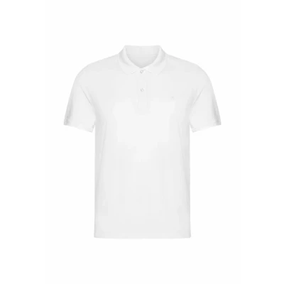 Afbeelding van DANISH ENDURANCE Poloshirt van biologisch katoen met korte mouwen voor heren, licht en rekbaar, Wit.