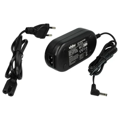 Afbeelding van vhbw adapter oplader compatibel met Canon EOS 1000D, 450D, 500D, Kiss F, X2, X3, Rebel T1i camera DC koppeling