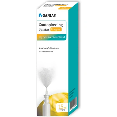 Afbeelding van Zoutoplossing Sanias Neusspray 8mg/ml