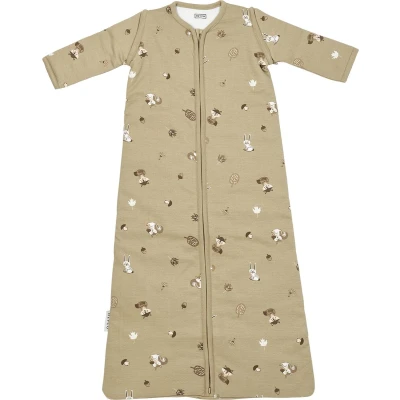 Afbeelding van Meyco baby Forest Animals slaapzak met afritsbare mouwen sand 110cm
