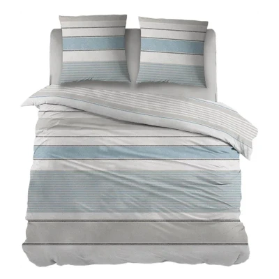 Afbeelding van Snoozing Delta Flanel Dekbedovertrek Lits jumeaux 240x200/220 cm Grijs