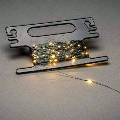 Afbeelding van Konstsmide 6461 830 Micro lichtketting Druppel Buiten Energielabel: F (A G) werkt op het lichtnet Aantal lampen 300 LED Barnsteen Verlichte lengte: 59.8 m