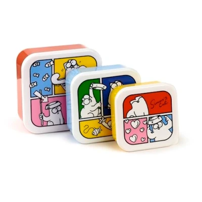 Afbeelding van Lunchbox 3 stuks in elkaar Simons Cat