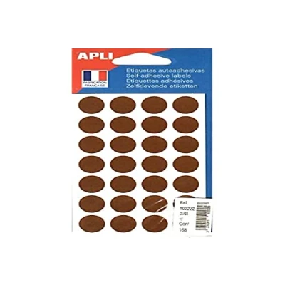 Afbeelding van Apli 102222 zak met 168 bruine tabbladen Ø 15 mm