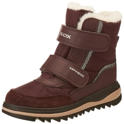 Afbeelding van Geox J Adelhide B AB Snowboots voor kinderen, Maat: 38, Dark burgundy Textiel/ synthetisch