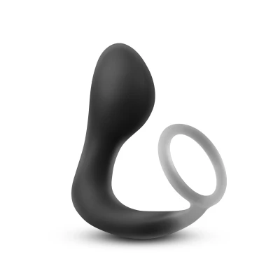 Afbeelding van Renegade prostaatplug met penisring Slingshot Zwart