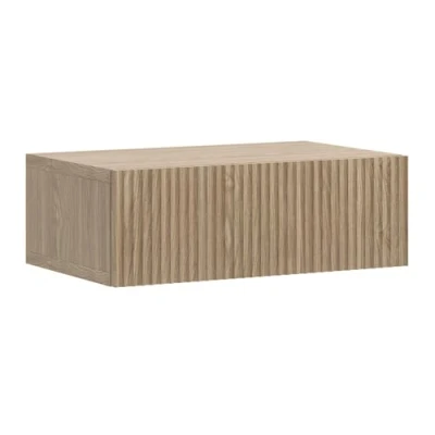 Afbeelding van Selsey NOLIE Nachtkastje met hanglade 50 cm Portland Zwart Essen