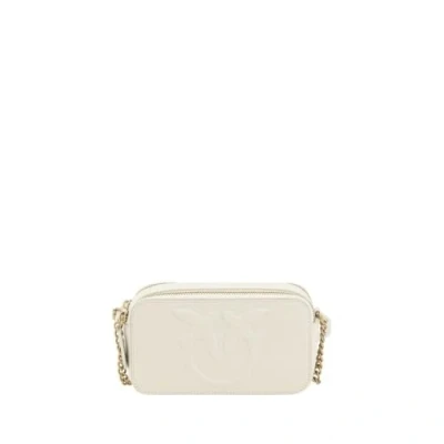 Afbeelding van Pinko Carrie Camera CASE Schoudertas, Dames, Maat: One Size, White/antique gold